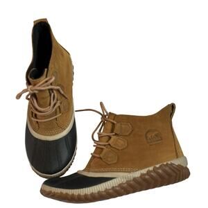 Sorel Out ’N About Waterproof Duck Boots W 8 | Lace Up Rain Snow Booties